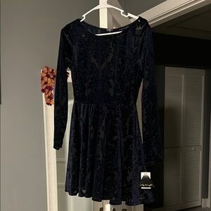 Elegant Black Velvet Dress